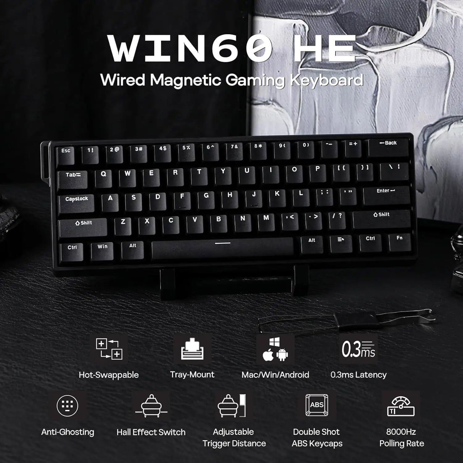 Aula Keyboard Win 60 HE Mechanical Gaming Keyboard Wired Magnet Switch Aula Keyboard Win 60 HE Mechanical Gaming Keyboard Wired Magnet Switch